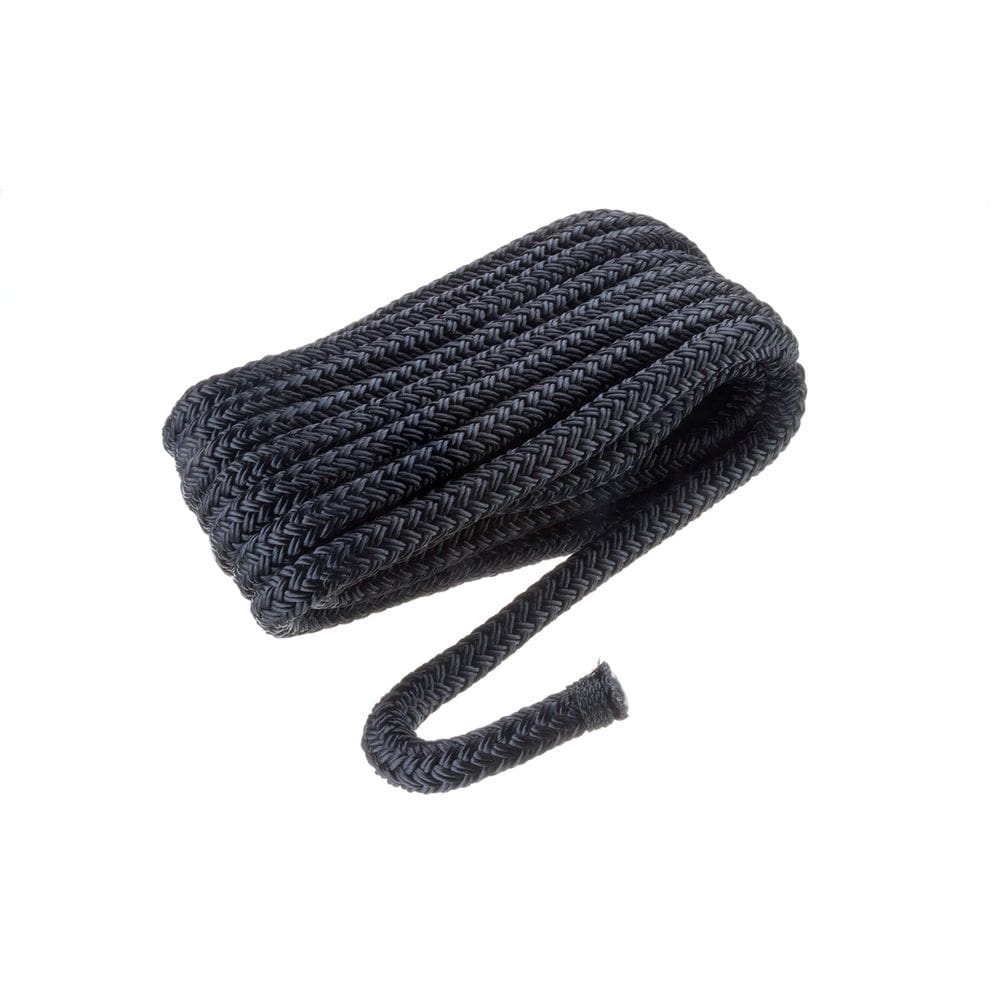 Dock Line SEACHOICE 1,3 cm x 6 m de nylon preto com trança dupla