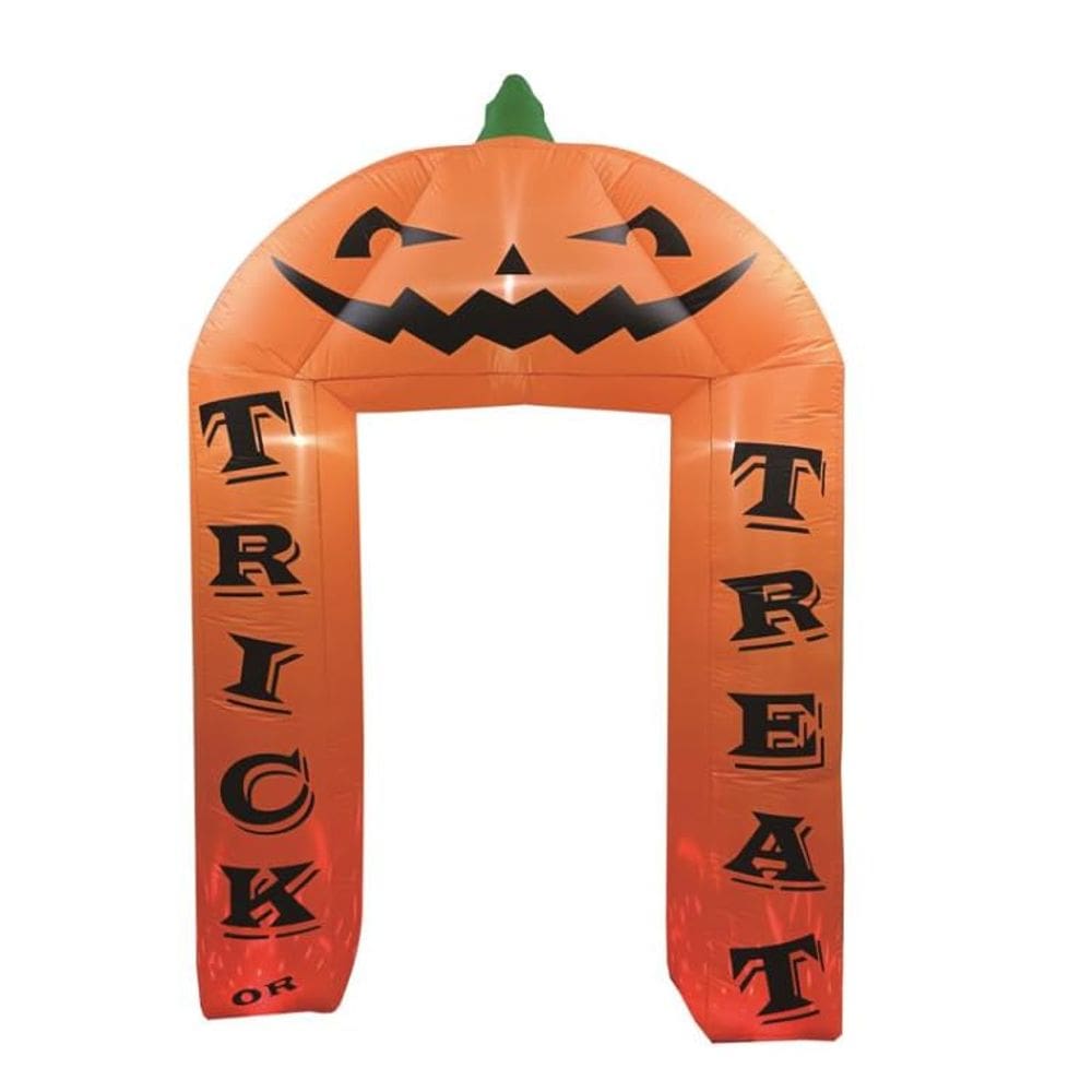 Celebrações infláveis em arco de Halloween, 244 cm, abóbora, 8 pés