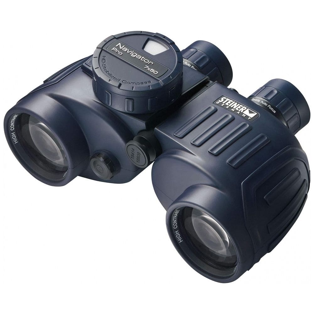 Binóculos Marinho 7x50 para Adultos com Sistema de Prisma Flutuante e Foco Automático Esportivo, Steiner, Azul
