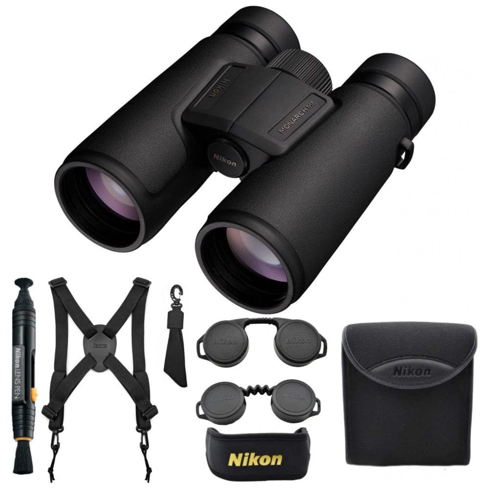 Binóculos 12x42 para Adultos com 3 Acessórios, Nikon Monarch M5, Preto