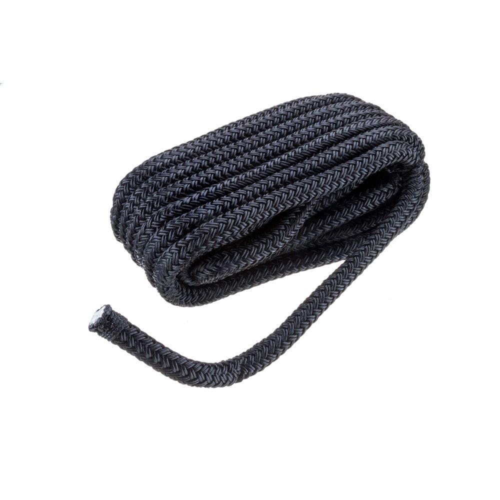 Nylon com trança dupla Dock Line SEACHOICE 1,3 cm x 7,5 m preto
