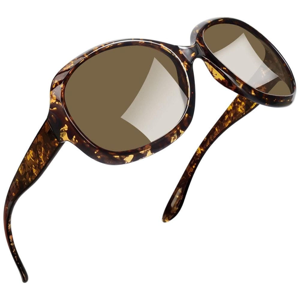 Óculos de Sol Feminino com Proteção UV, Joopin B16, Cristal Marrom