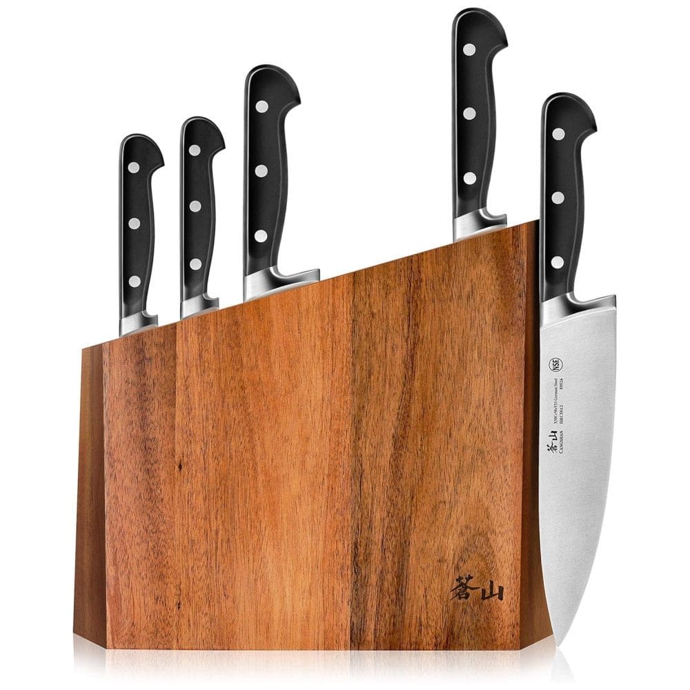 Conjunto de Facas V2 Series, Aço inoxidável, 6 Peças, com, CANGSHAN 59908, Preto