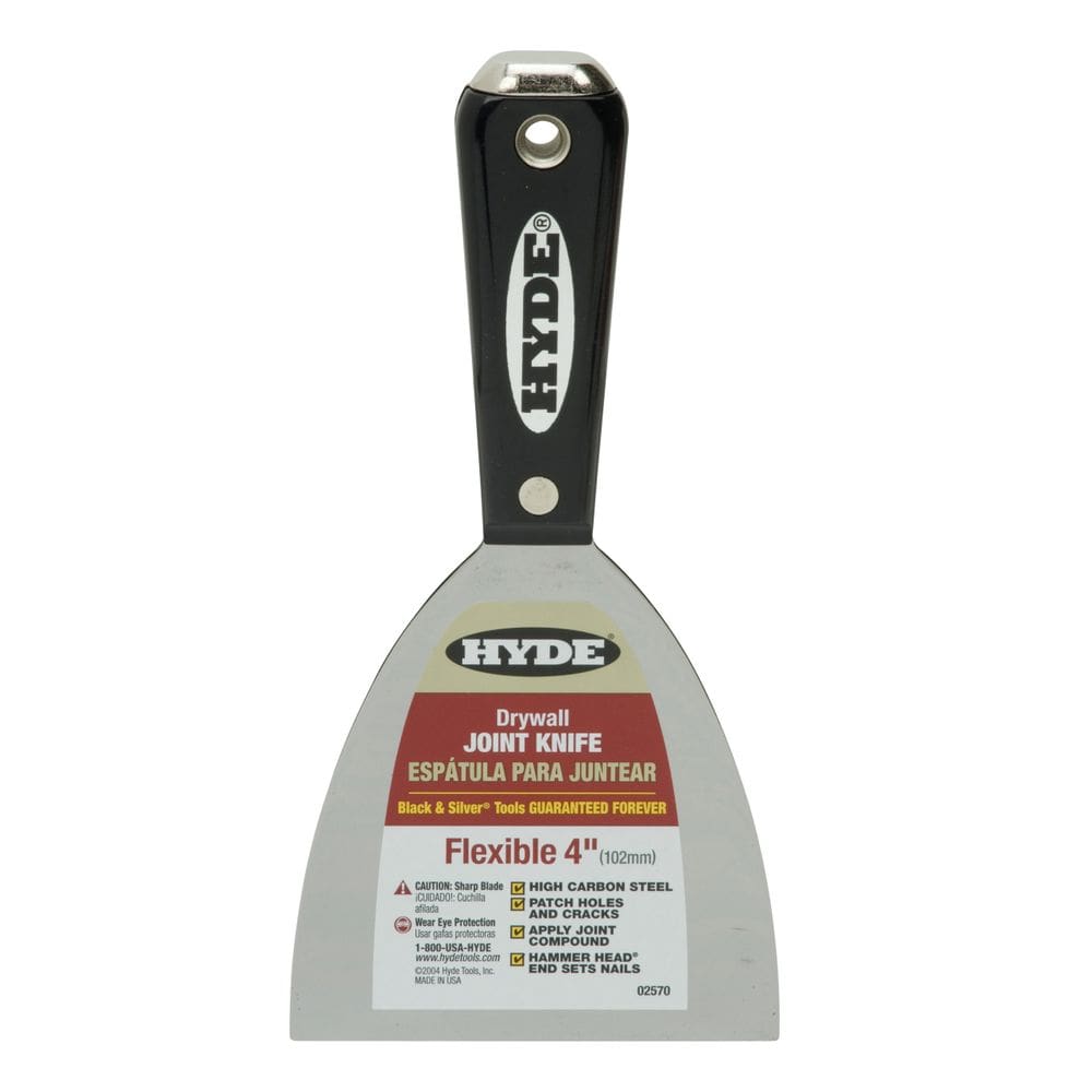 Palette Putty Knife Hyde 02570, lâmina flexível de 10 cm