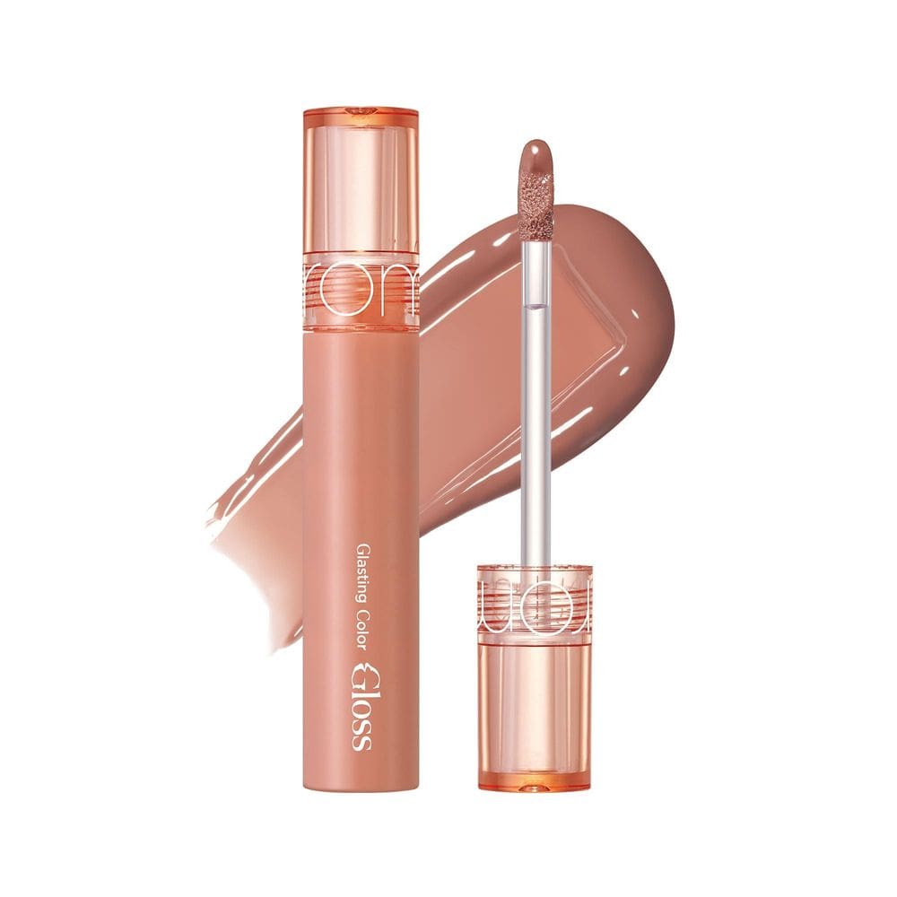Brilho labial rom&nd Glasting Color 02 Nutty Vague Plumping Kbeauty