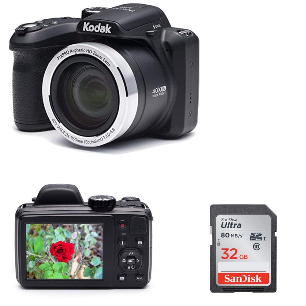 Câmera Digital Kodak AZ401BK 40X Zoom OIS 3” LCD 32GB
