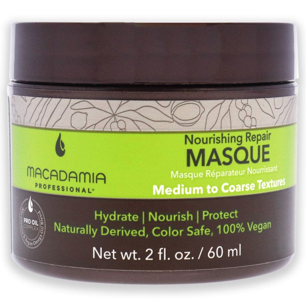 Máscara reparadora nutritiva para cabelo, óleo de macadâmia, 60 ml, unissex
