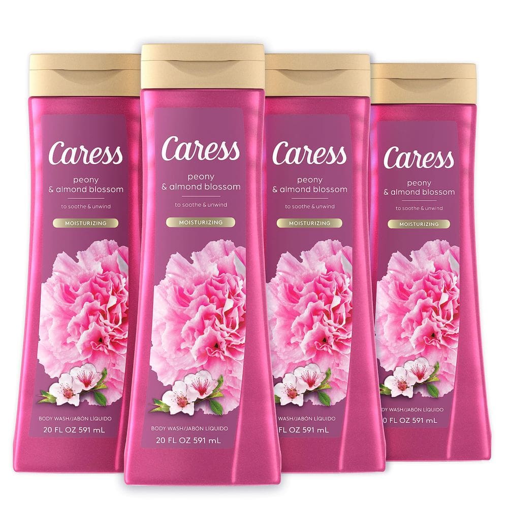 Sabonete líquido Caress Peony & Ammond Blossom 600 ml (pacote com 4)