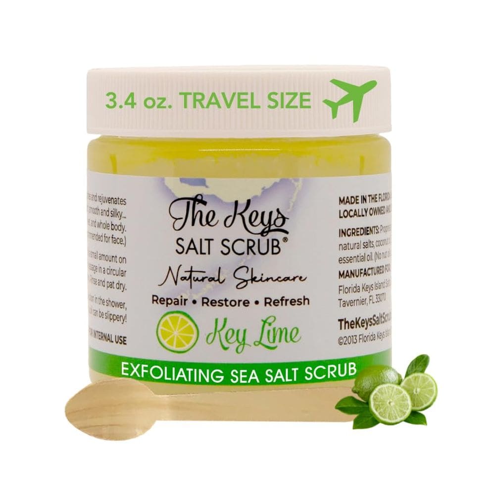 Esfoliante corporal The Keys Sea Salt Key Lime 100 ml com colher de pau