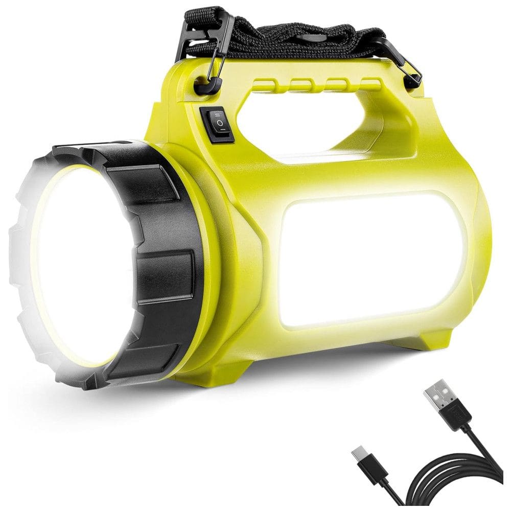 Lanterna D Super Brilhante 1000 Lúmens Super Brilhante D CREE Cabo USB, LE 2, Amarelo