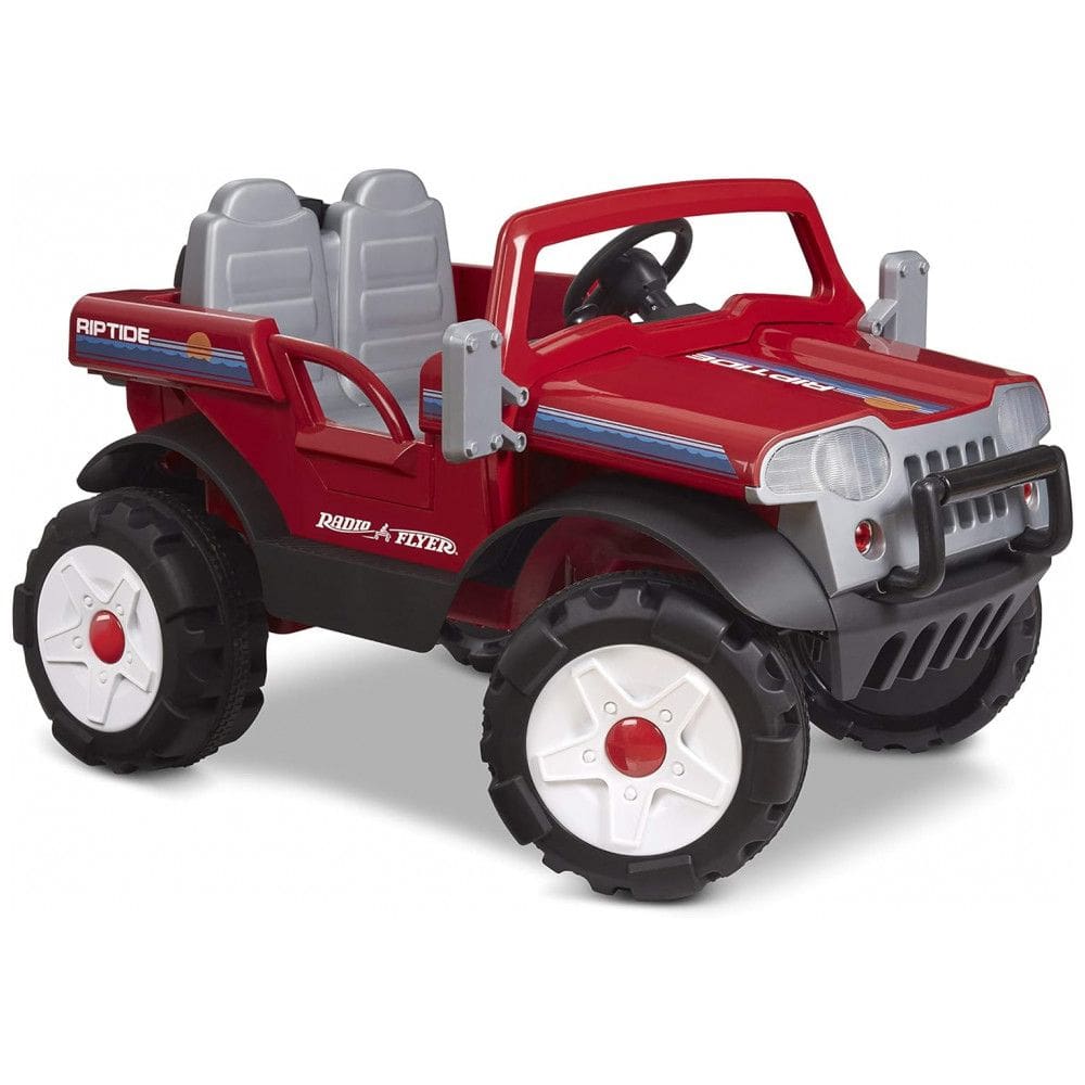 Carro Elétrico Infantil com 2 Assentos, Bateria 12V, 110V, Radio Flyer, Vemelho
