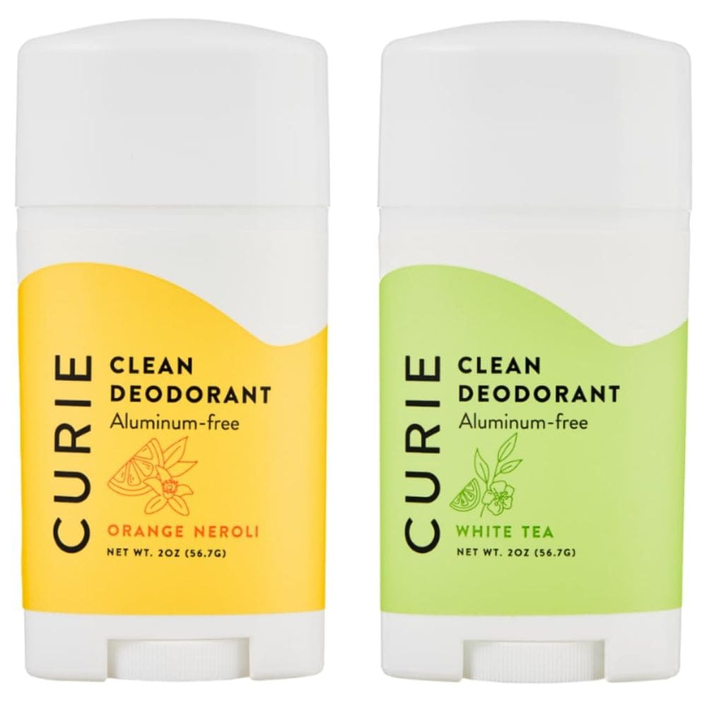 Desodorante Curie, sem alumínio, laranja, neroli e chá branco, pacote com 2 unidades
