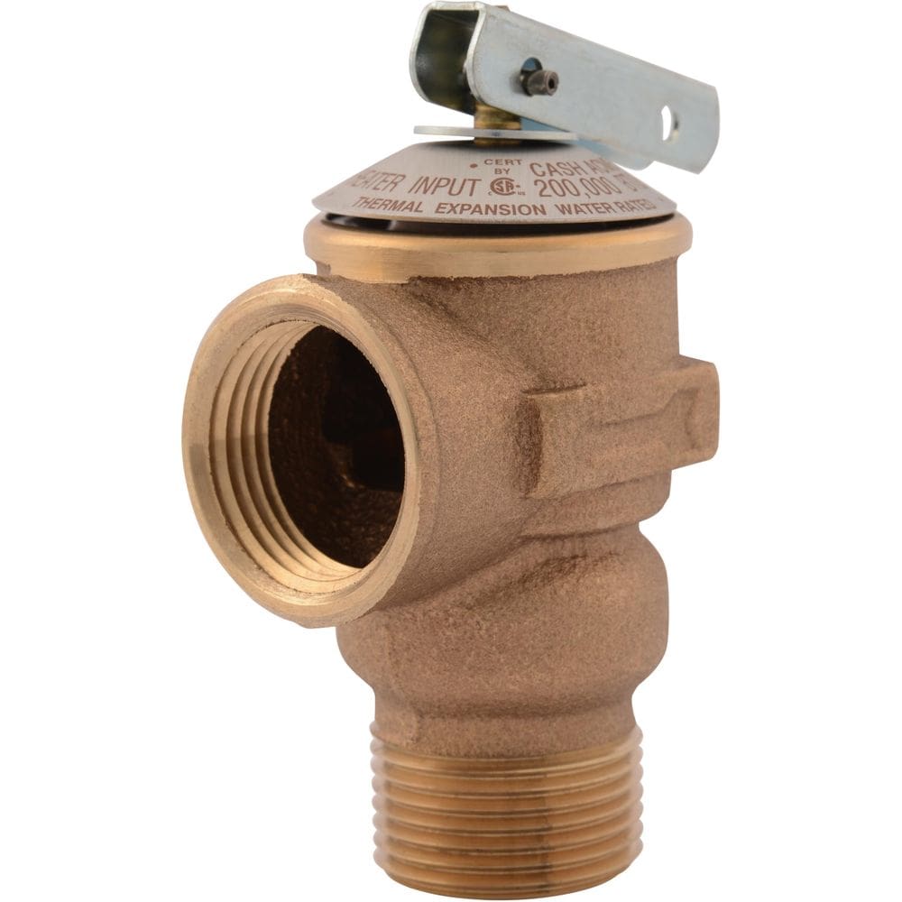 Válvula de alívio de pressão Cash Acme RV 3/4 polegadas de bronze 75 PSI