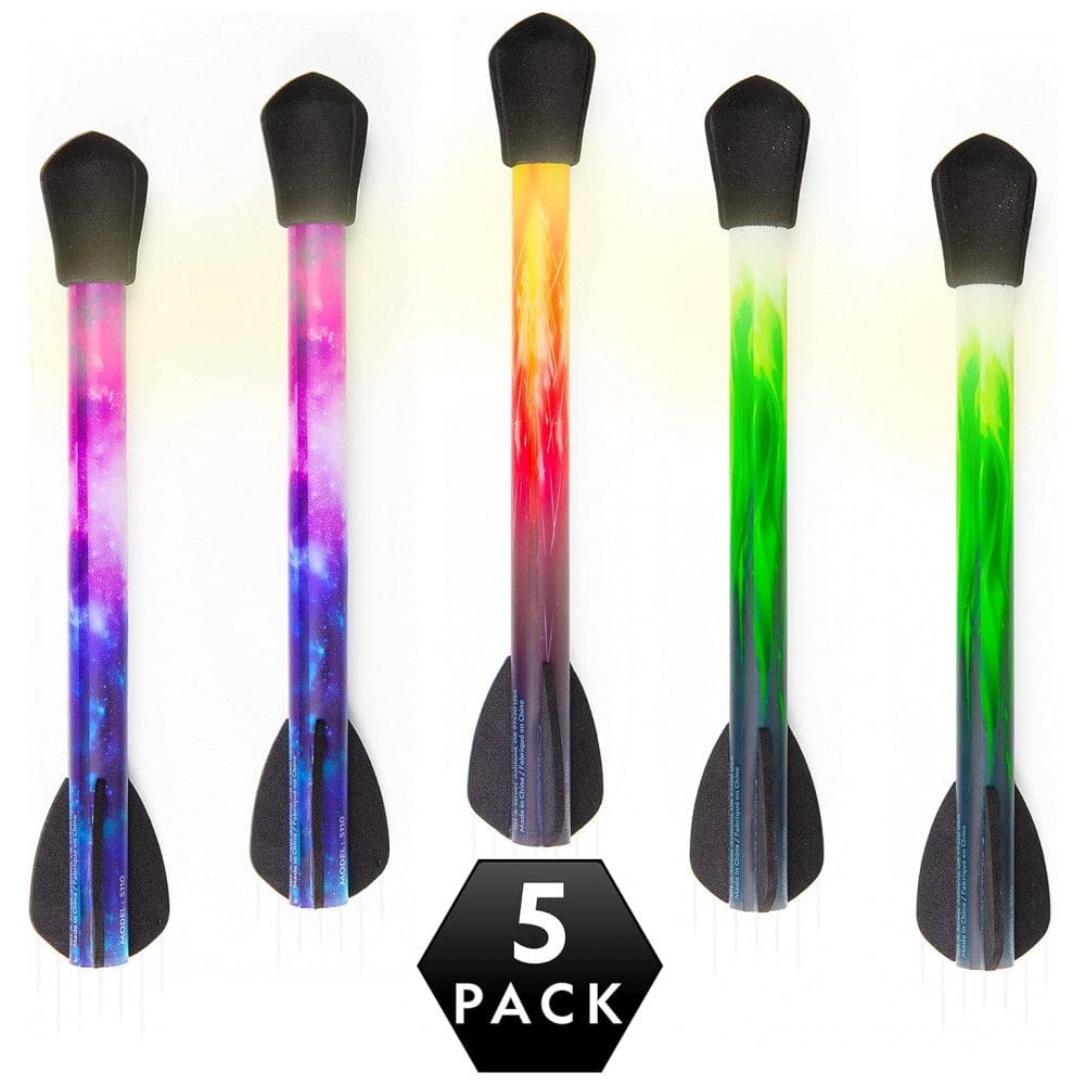 National Geographic Air Rocket Toy Refill 5 LED LightUp Air Rockets, Compatível com Todos os Lançadores de Foguetes,Blue Marble