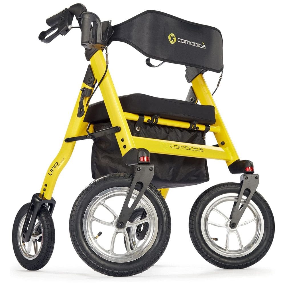 Andador para Idosos e Adultos com Assento Ortopédico, até 136 Quilos, COMODITÀ, Vermelho