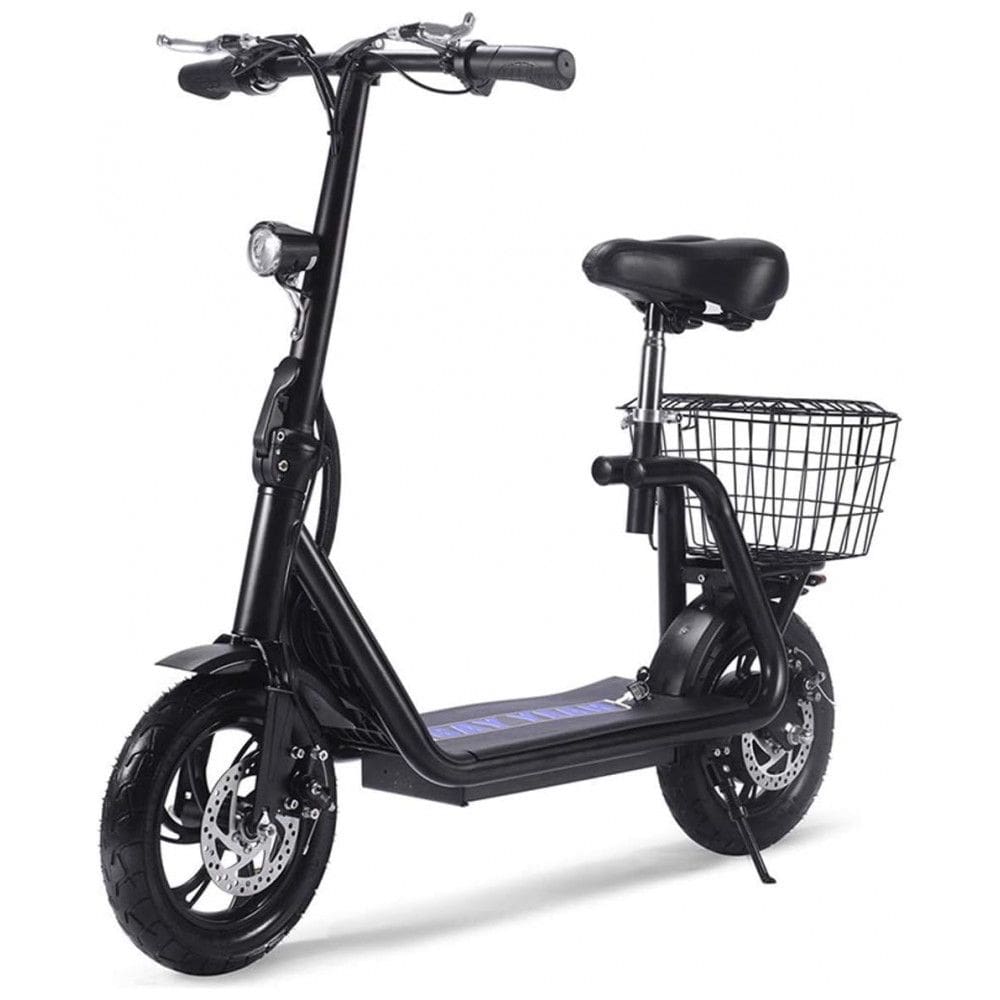 Patinete Elétrico para Adultos com Cesta de Transporte, Peso Max 100kg e até 24km, SAY YEAH H8, Preto