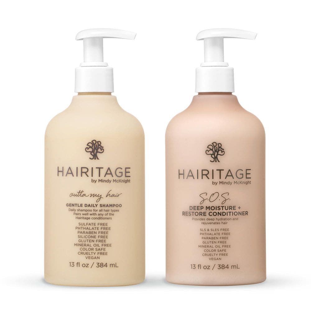 Conjunto de shampoo e condicionador Hairitage Outta My Hair 385ml