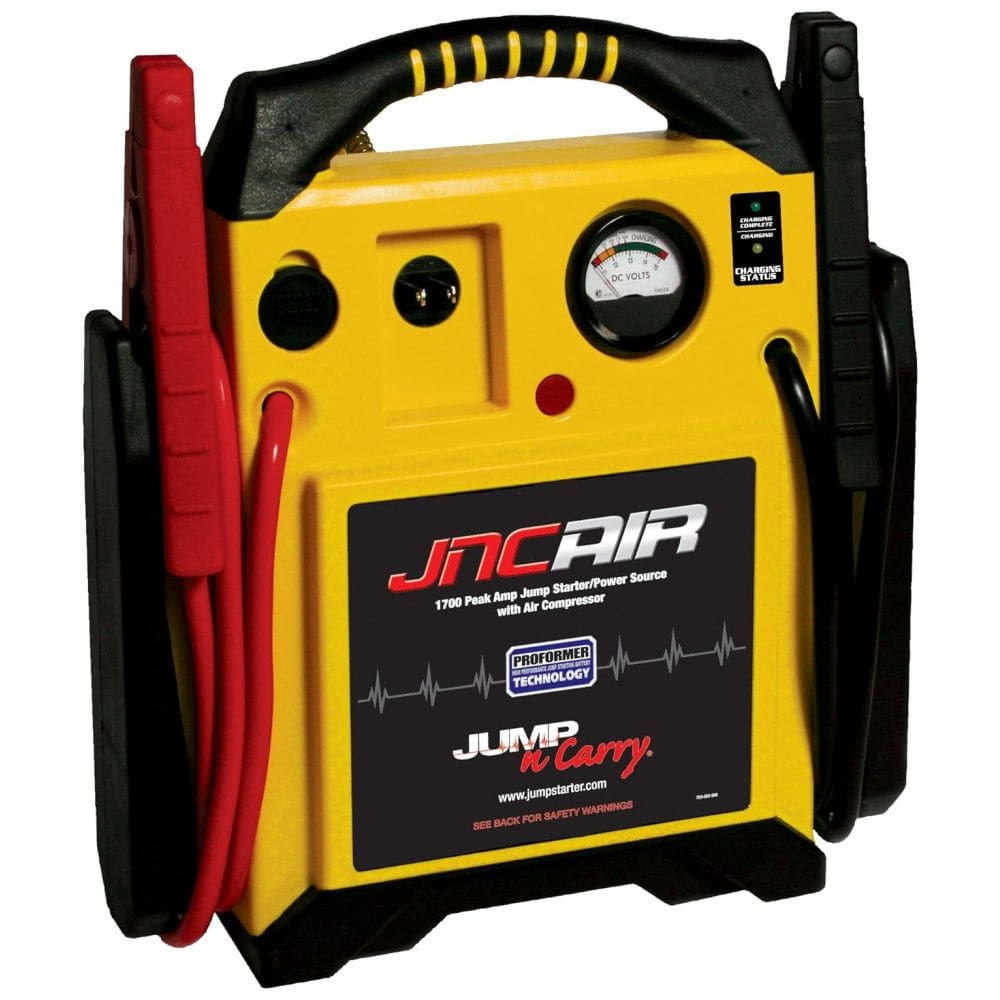 Clore Automotive JNCAIR Carregador de Bateria Automotiva Portátil, 15, 22 Ah, 12V com compressor de ar