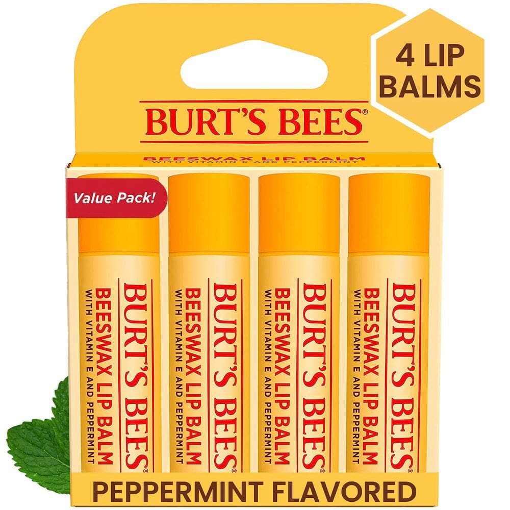 Bálsamo labial Burt`s Bees autêntico Bees com vitamina E e hortelã