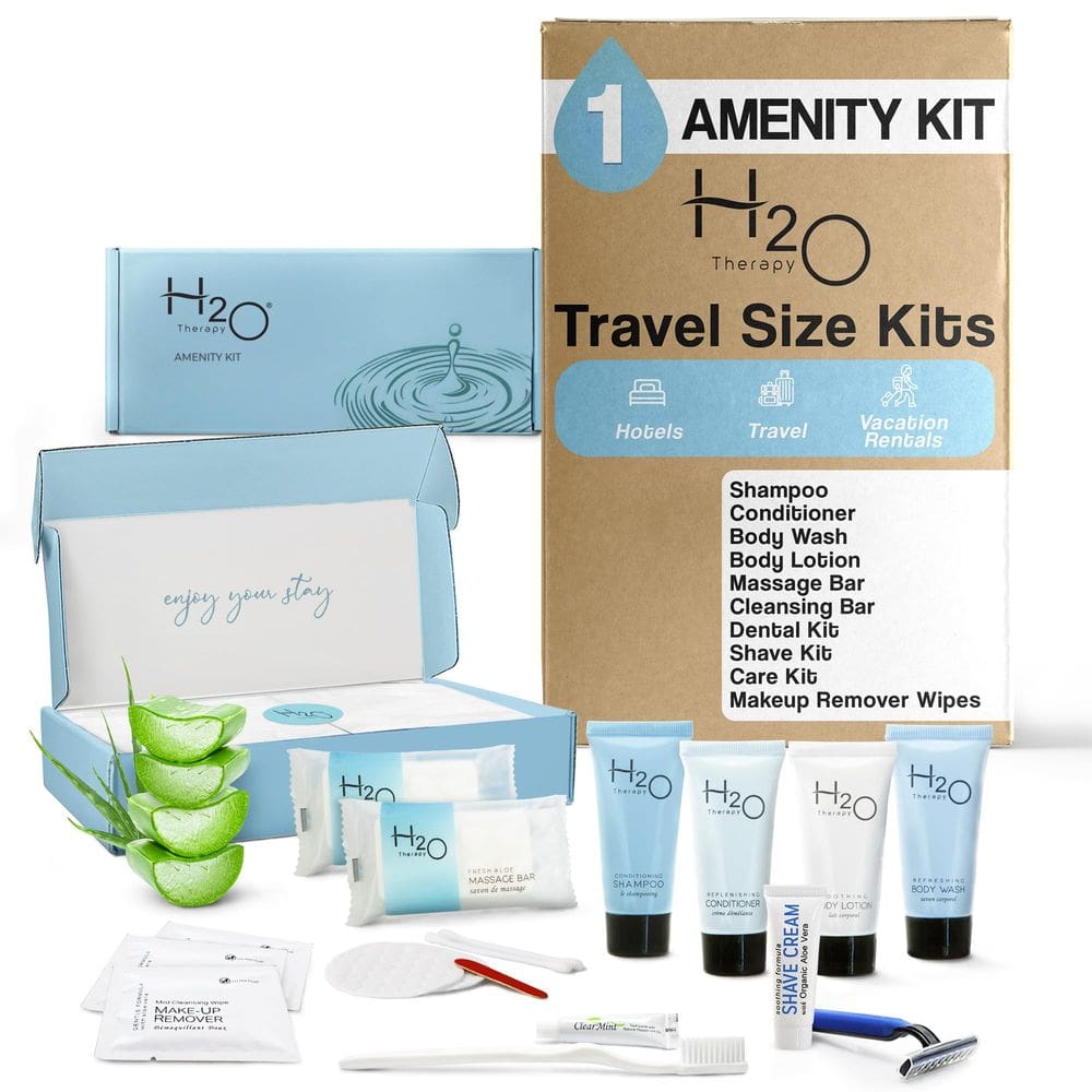 Kit de amenidades e acessórios H2O Therapy 25 ml, tamanho de viagem