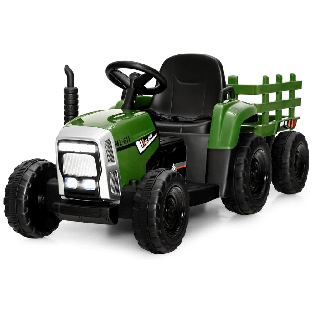 Carro Elétrico Infantil 1 Assento com Controle Remoto, 3 Marchas, USB e Luzes LED, 12V, Costzon, Verde