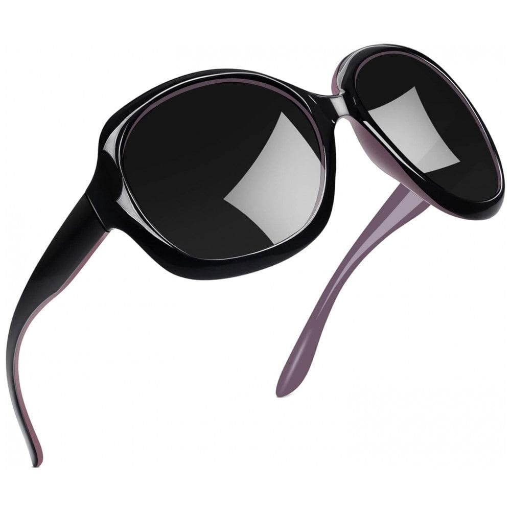 Óculos de Sol Feminino com Proteção UV, Joopin B22, Preto, Roxo e Cinza