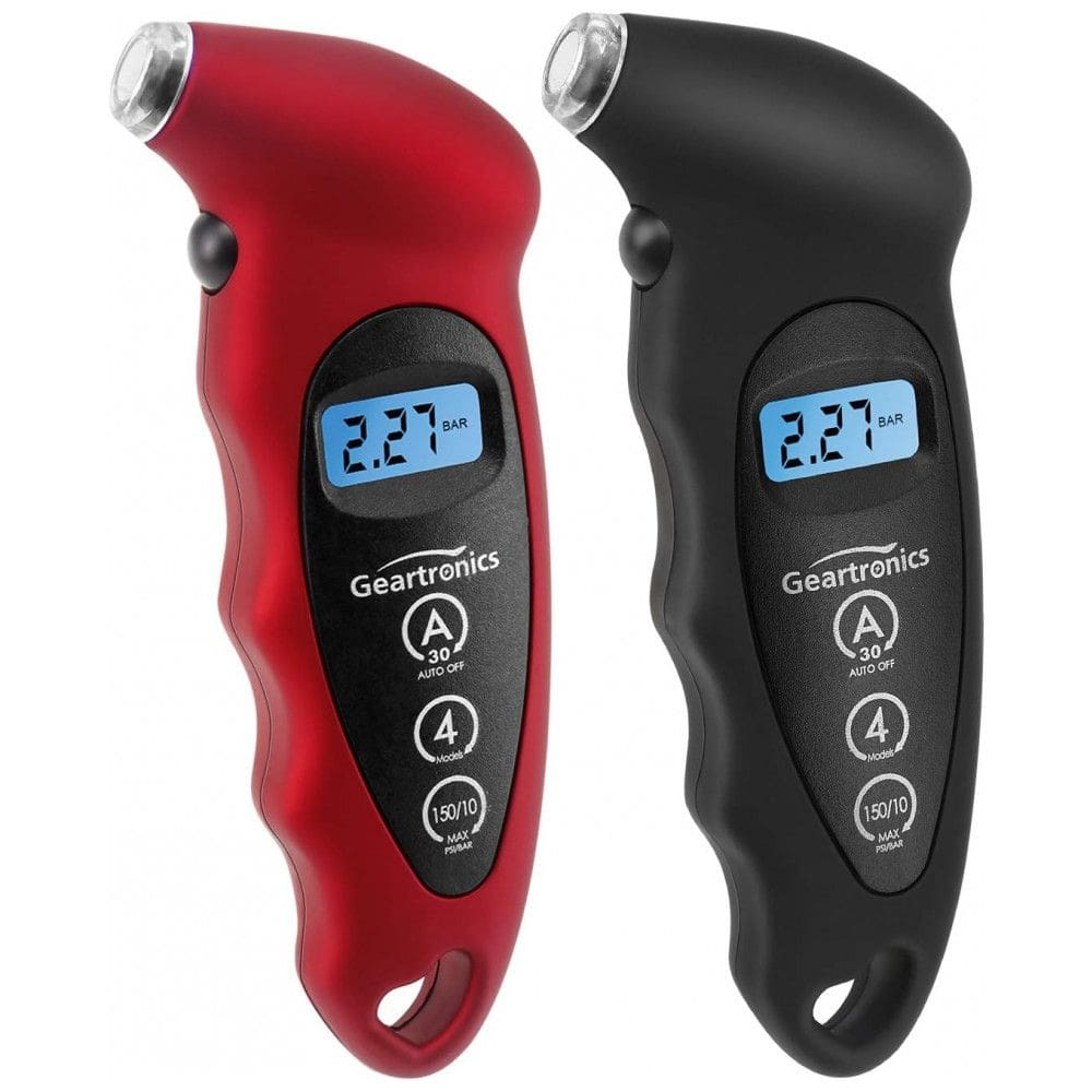 Medidor Digital de Pressão de Pneus 150 PSI com 4 Configurações e Tela LCD com Iluminação para Carros, Motos e Bicicletas
