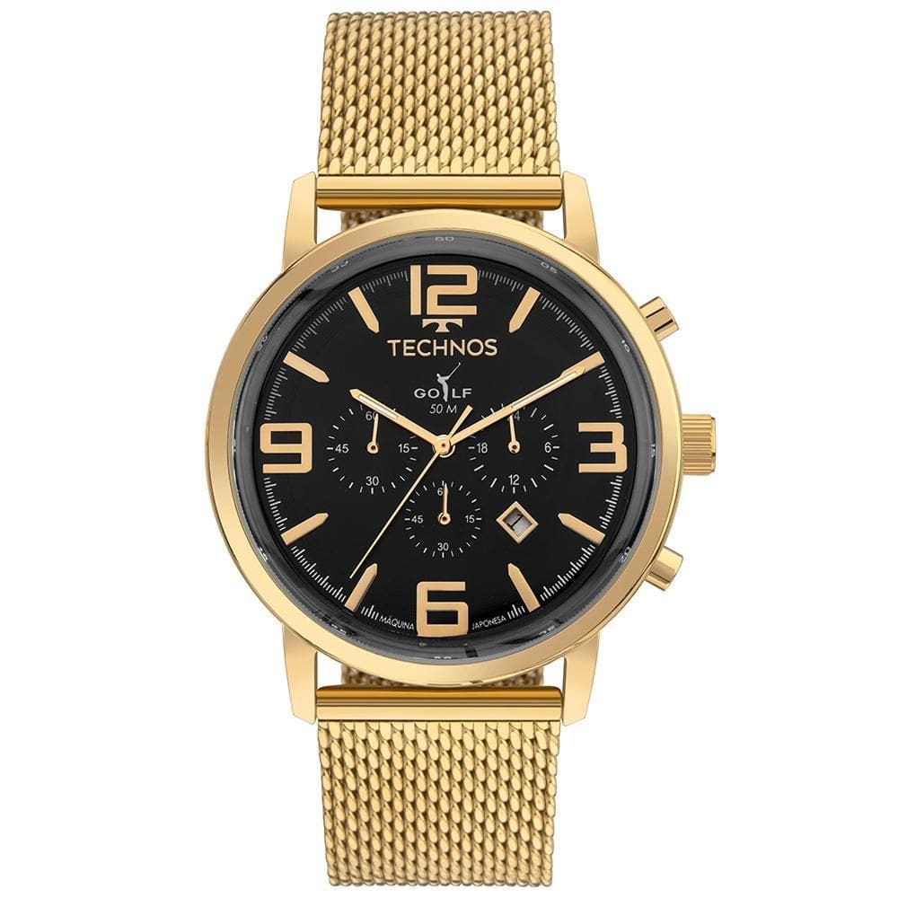 Relógio Technos Masculino Golf Dourado - OS20IQV/1P