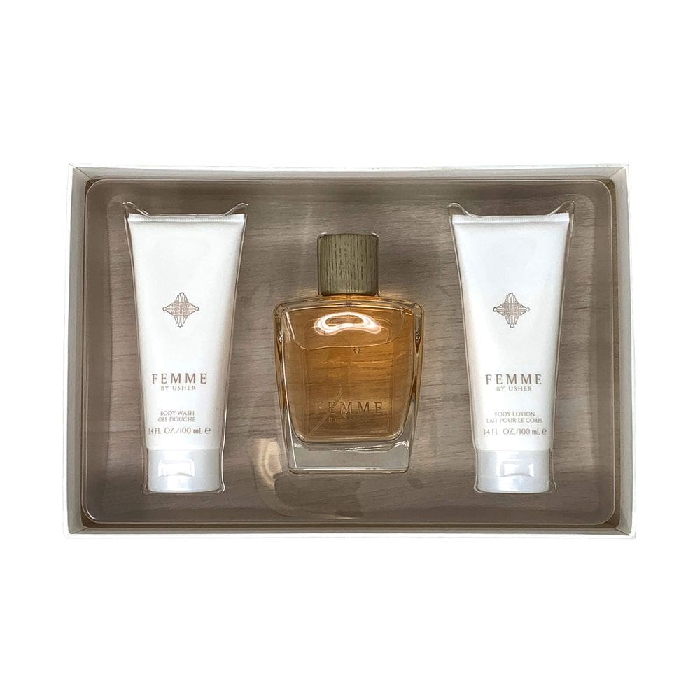 Conjunto de perfume de presente Usher Femme Eau De Parfum 100ml para mulheres