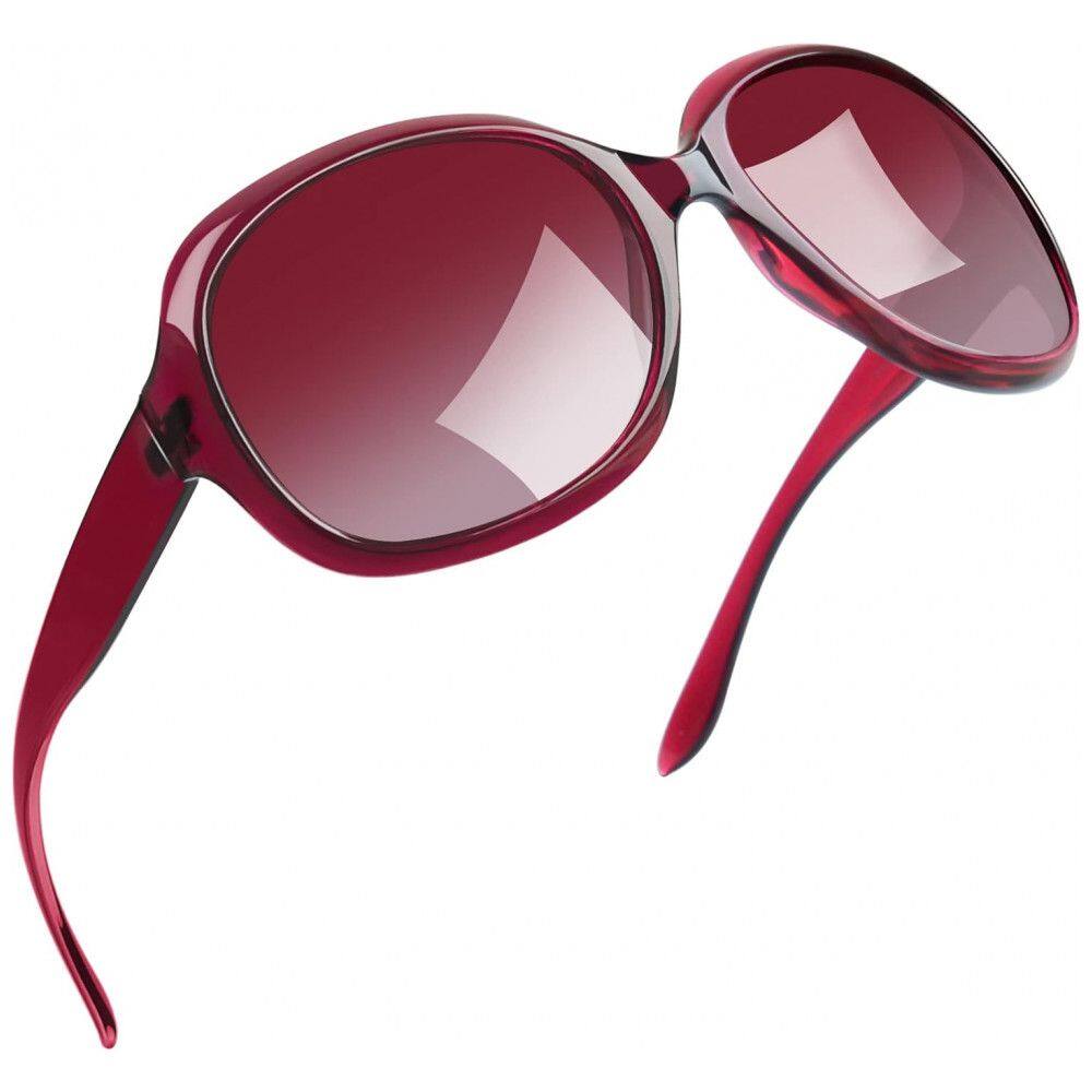 Óculos de Sol Feminino com Proteção UV, Joopin B18, Rosa Transparente