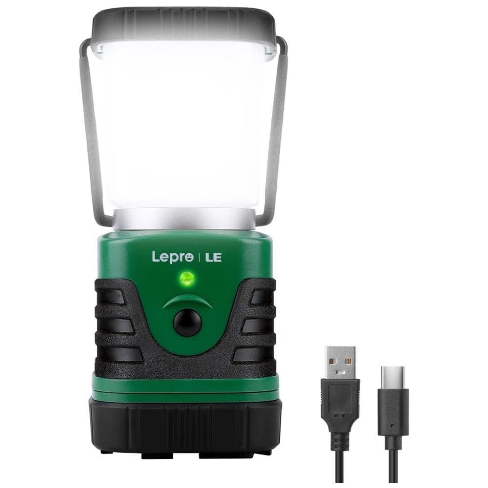 Lanterna LED Recarregável 1000 Lúmens 4 Modos de Luz Fonte de Energia À Prova Dágua USB, LIGHTING EVER 3300008, Verde Escuro