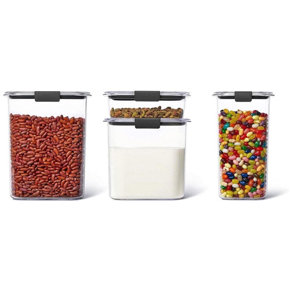 Potes para Organização de Alimentos 4 Unidades, RUBBERMAID 1994253, Preto