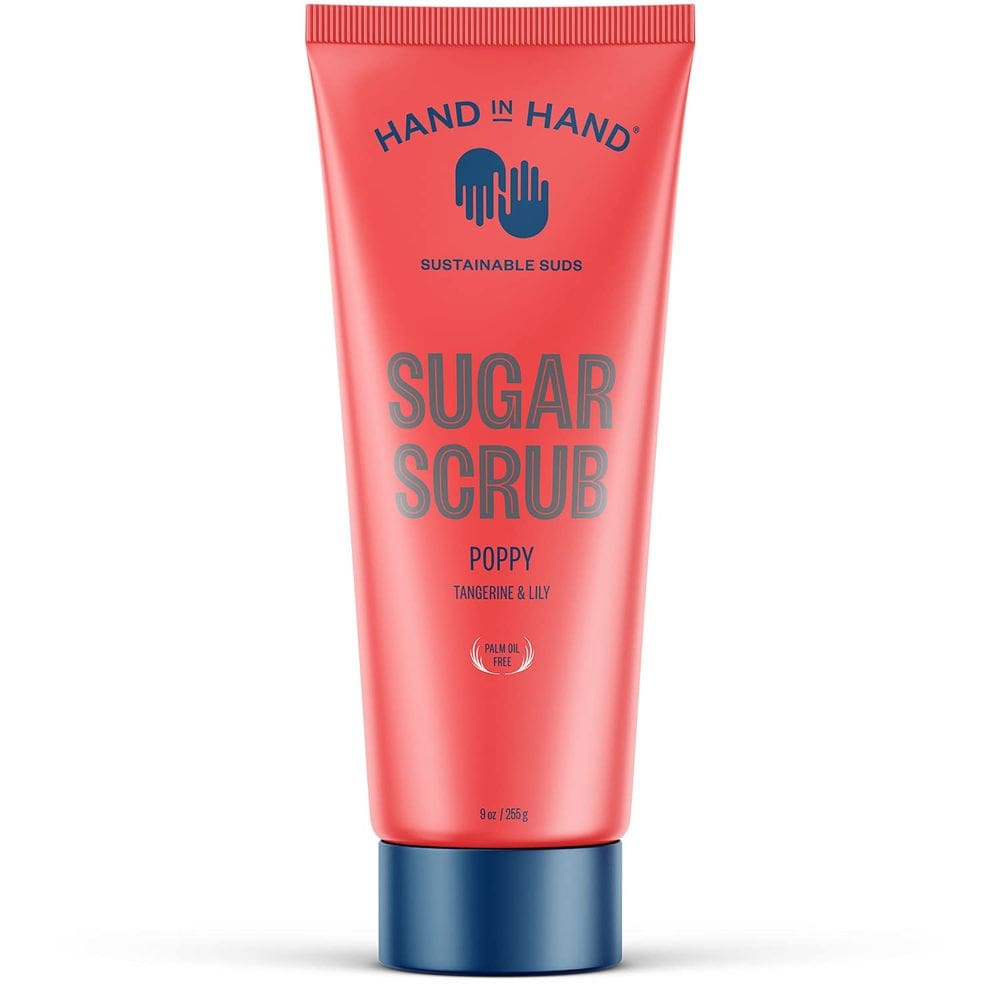 Esfoliante de açúcar, mão a mão, papoula, 266 ml, vegano e sustentável