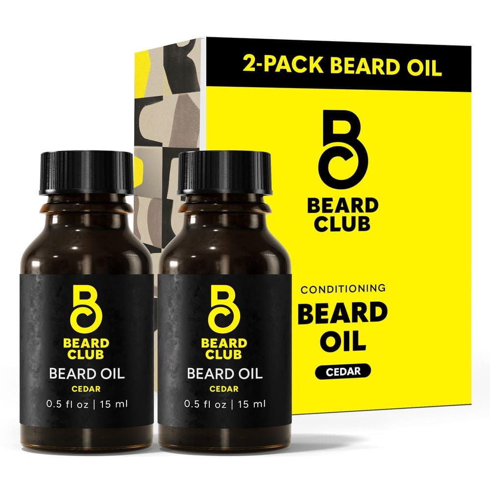Óleo de barba The Beard Club Premium Cedar para homens, pacote com 2