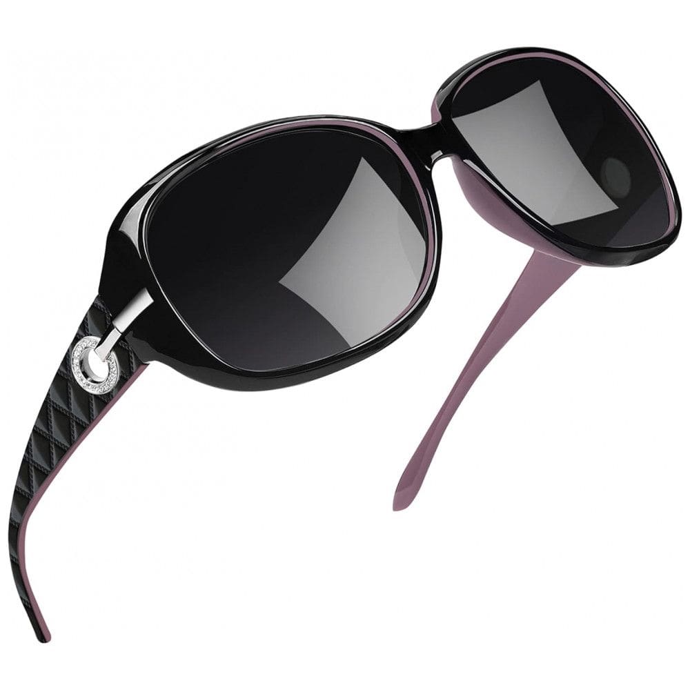 Óculos de Sol Feminino com Proteção UV, Joopin A02, Roxo e Preto