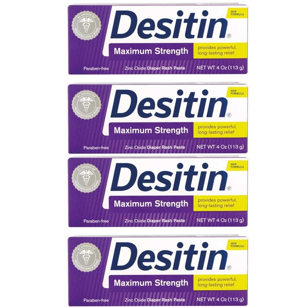 Pasta para assaduras Desitin Maximum Strength 118 mL (pacote com 4)