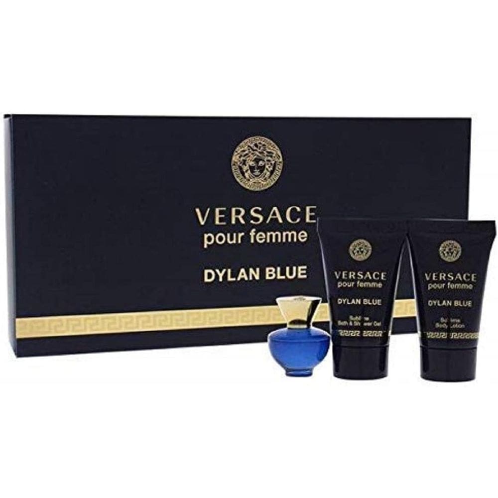 Conjunto de perfume de presente Versace Dylan Blue Eau De Parfum para mulheres