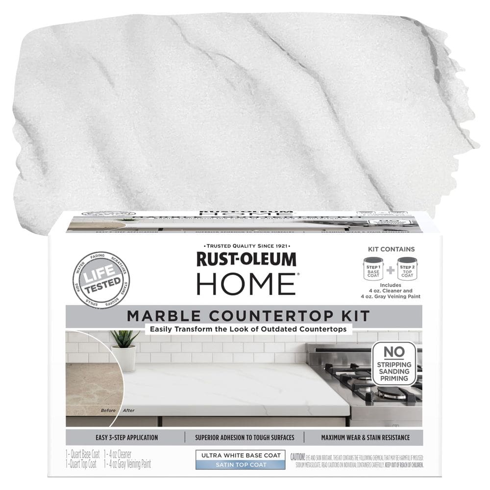 Kit de revestimento de bancada Rust-Oleum Home Marble 2.1L branco