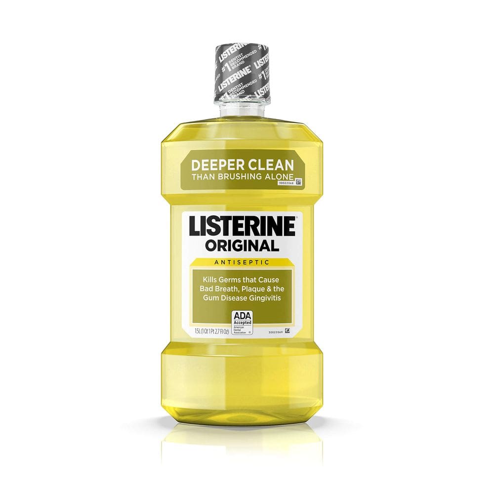 Enxaguante bucal Listerine autêntico Oral Care 1,5 L, antisséptico
