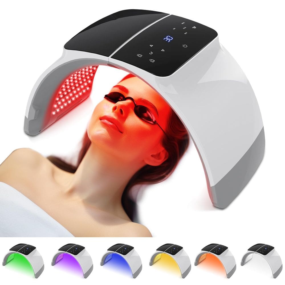 Máscara facial de terapia de luz LED de 7 cores para rosto e corpo - mhpoycd
