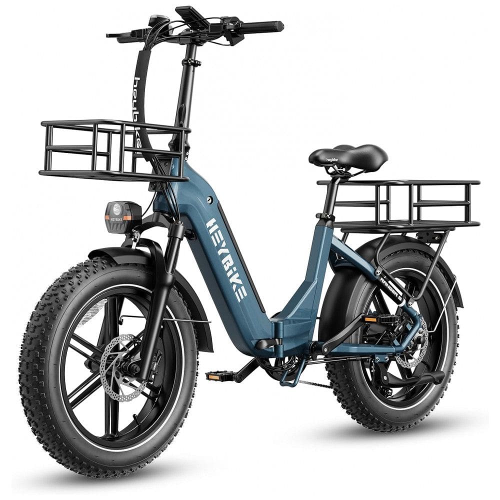 Bicicleta Elétrica para Adultos Heybike Ranger S, Motor de Pico 1400W, Pneu Gordo 20x4.0, Bateria Removível de 48V 14.4AH, 7 Velocidades