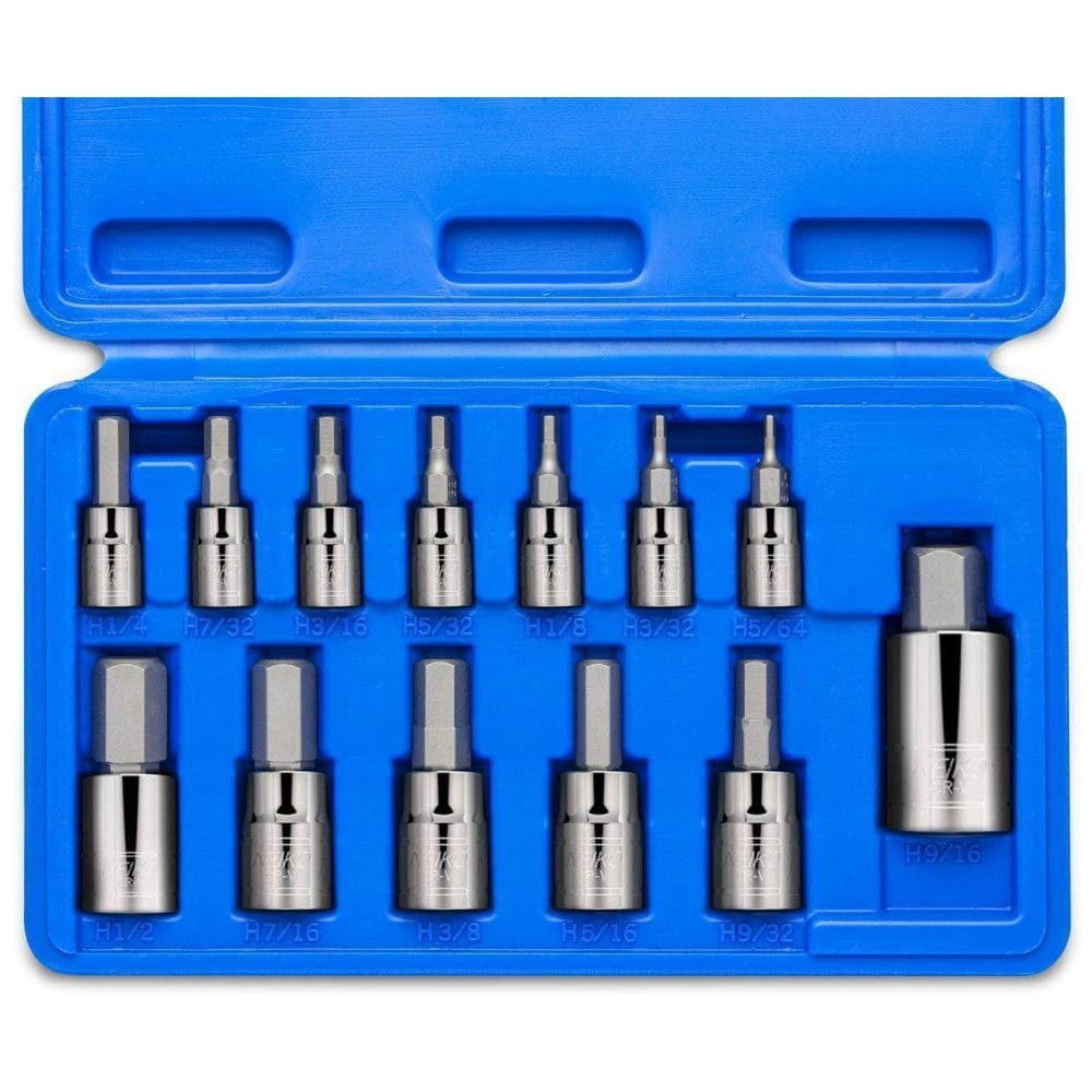 Ferramenta Automotiva SAE 5, 64 9, 16 Conjunto de 13 Peças, NEIKO 10075A, Azul