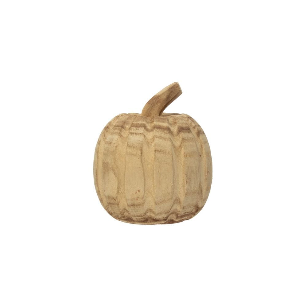 Estatueta Creative Co-Op Paulownia Wood Pumpkin 13cm