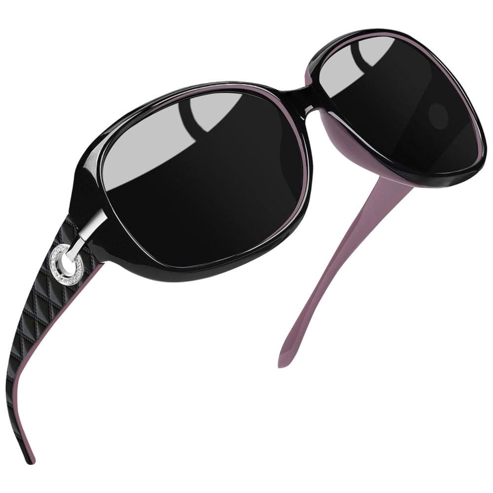 Óculos de Sol Feminino com Proteção UV, Joopin, Roxo e Preto