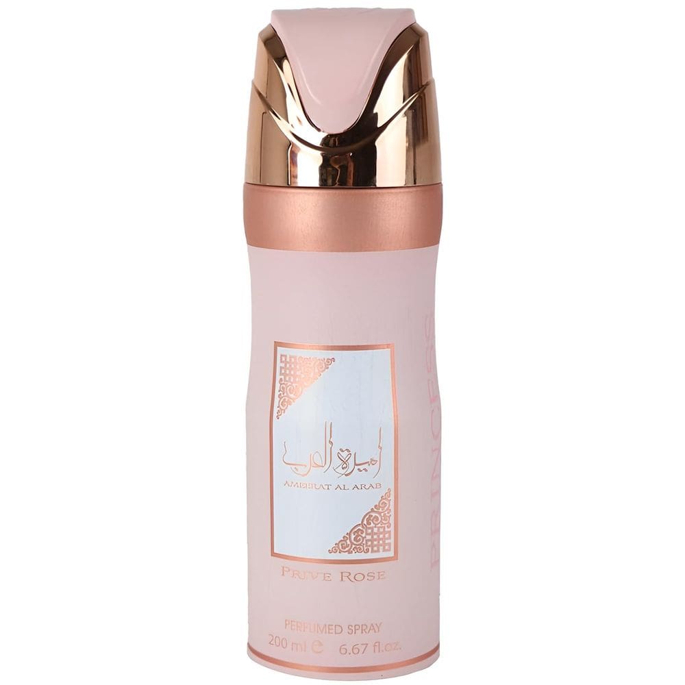 Spray desodorante perfumado Lattafa Asdaaf Ameerat Al Arab Prive Rose 200 ml