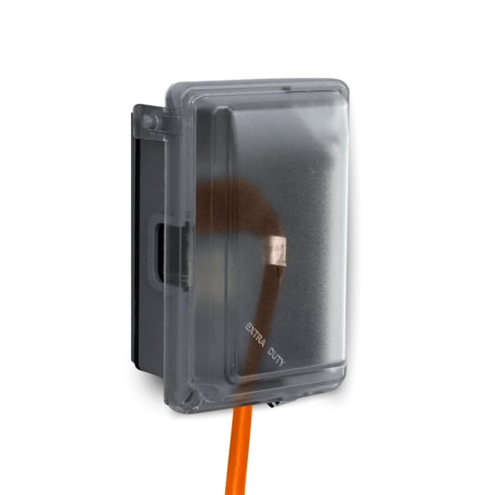 Placa de parede Sigma 14414CLM Tampa impermeável não metálica de 1 gangue transparente