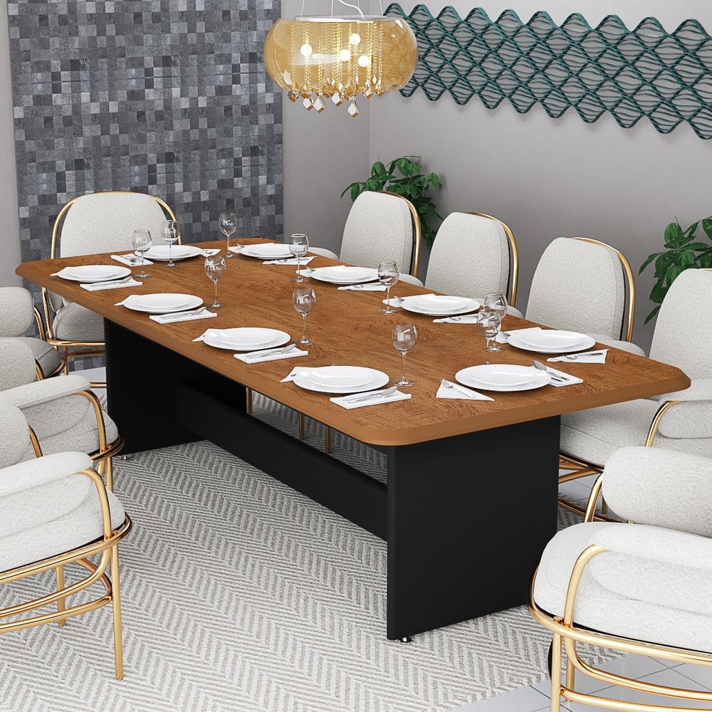 Mesa De Jantar Grande 160cm 6 Lugares Para Cozinha E Salas de Estar