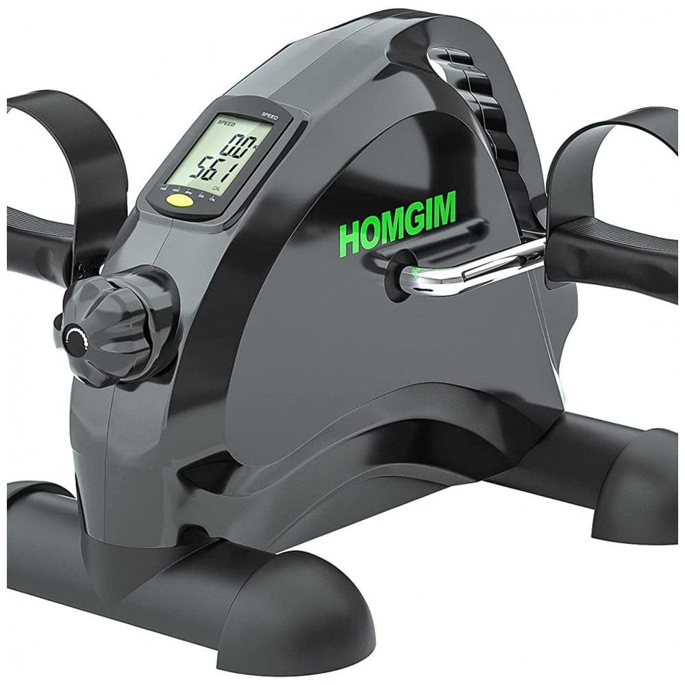 Mini Bicicleta Ergométrica Elétrica Ideal Para Idosos e Treino de Braço/Perna com Tela LCD, Preta e Verde.