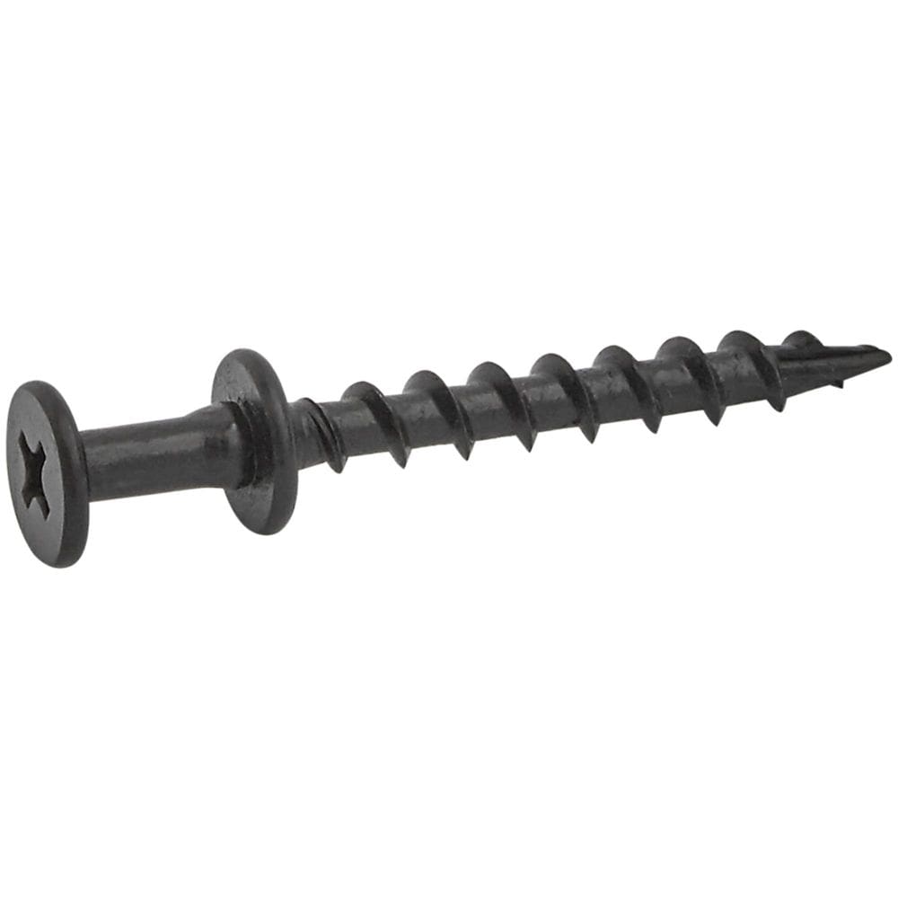 Tornillo National Hardware Bearclaw Negro con Anclaje 2 piezas