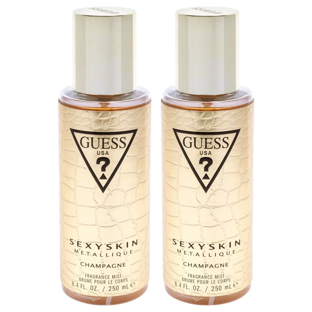 Perfume Guess Sexy Skin Metallique Champagne Mist 250 ml, pacote com 2